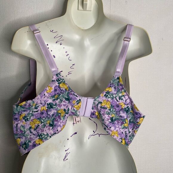 Victoria's Secret PUSH-UP Bra 38 DDD Feedom Cloud Periwinkle Floral Butterfly 🦋 - Picture 8 of 10